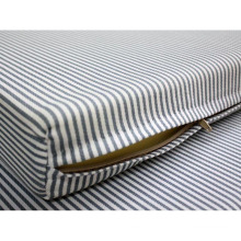 Jersey Cotton Polyester Blend Gray and White Striped Mattress Foam Cover